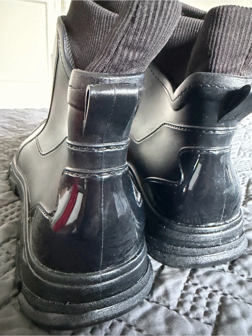 Men's Black Waterproof Chelsea-Style Rain & Snow Boots